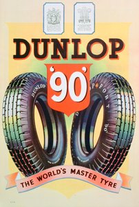 Anuncio de neumáticos Dunlop 90, 1935