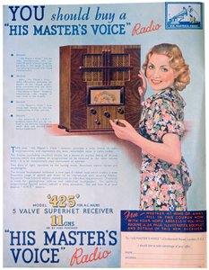 Anuncio de radios His Master