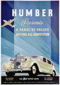 Anuncio de coches Humber, 1938 de Unbekannt