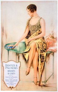 Anuncio de galletas Huntley y Palmers, 1929 de Unbekannt