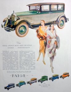 Anuncio de coches Paige, 1927 de Unbekannt