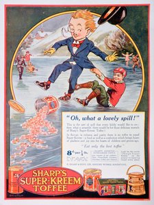Anuncio de Toffee Super-Kreem de Sharps, 1923 de Unbekannt