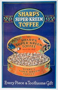Anuncio de Sharps Super-Kreem Toffee, 1928 de Unbekannt