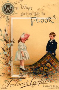 Anuncio de alfombras Treloars, de Ludgate Hill, Londres de Unbekannt
