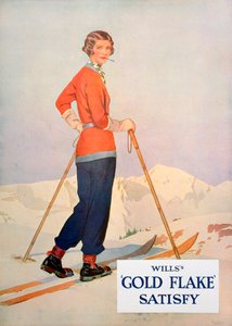 Anuncio de cigarrillos Wills Gold Flake, 1930 de Unbekannt