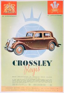 Anuncio del coche Crossley Regis, 1935 de Unbekannt