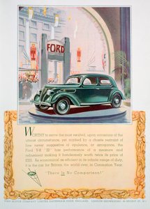 Anuncio del automóvil Ford V8 22, 1937 de Unbekannt