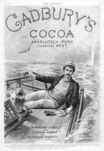 Anuncio de cacao Cadbury, 1890