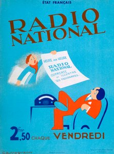 Anuncio para la Radio Nacional Francesa, siglo XX de Unbekannt