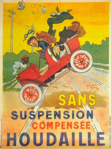 Anuncio de suspensión de coche Houdaille, c1900 de Unbekannt