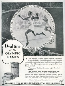 Anuncio de Ovaltine en los Juegos Olímpicos de Londres de 1948 de Unbekannt