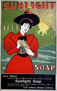 Anuncio de jabón doméstico Sunlight, c1890 de Unbekannt