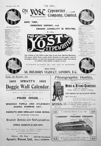 Página de publicidad de la revista King, 14 de diciembre de 1901