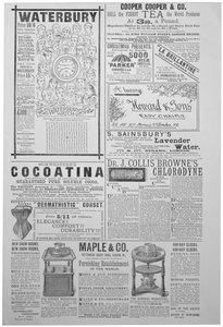 Página de publicidad de Yuletide, anuario de Navidad, 1887 de Unbekannt