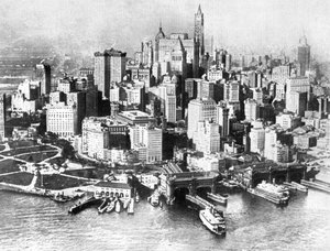 Vista aérea del Bajo Nueva York, EE.UU.