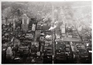 Vista aérea de Filadelfia, Pensilvania, EE. UU., desde un Zeppelin, 1928-1933 de Unbekannt