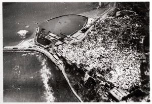 Vista aérea de Tánger, Marruecos, desde un Zeppelin, 1930 1933 de Unbekannt