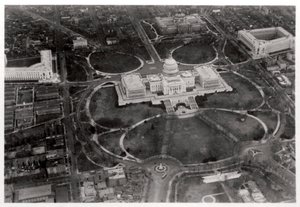 Vista aérea del Capitolio, Washington DC, EE.UU., desde un Zeppelin, 1928 1933 de Unbekannt