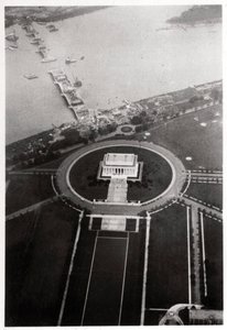 Vista aérea del Lincoln Memorial, Washington DC, EE.UU., desde un Zeppelin, 1928-1933 de Unbekannt