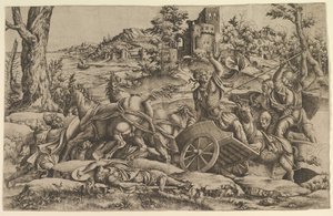 Agamenón matando a Odios, ca. 1545 de Unbekannt