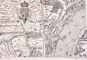 Mapa de Agas de Londres, c1561 de Unbekannt
