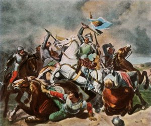 Alberto Aquiles en batalla contra los de Núremberg, 1450, 1936 de Unbekannt