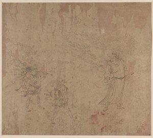 Álbum de temas taoístas y budistas: Procesión de deidades taoístas: Hoja 18, 1200s
