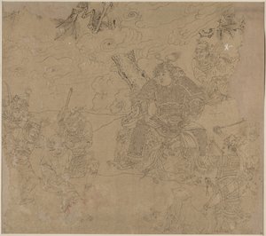 Álbum de temas taoístas y budistas: Buscar la montaña: Hoja 41, 1200s