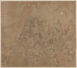 Álbum de temas taoístas y budistas: Buscar la montaña: Hoja 49, 1200s