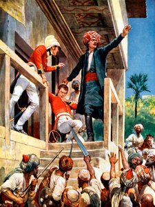 Alexander Burnes, diplomático escocés asesinado por afganos durante la Primera Guerra Anglo-Afgana, 1841 de Unbekannt
