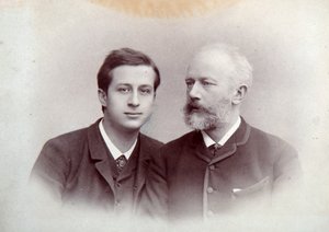 Alexander Siloti, pianista y director ruso, y Peter Tchaikovsky, compositor ruso, 1888 de Unbekannt