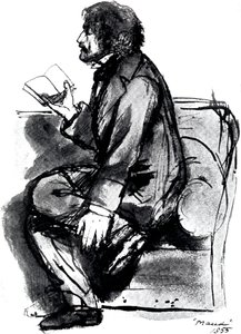 Alfred Tennyson, primer Barón Tennyson 1809-1892, poeta inglés, 1855 de Unbekannt