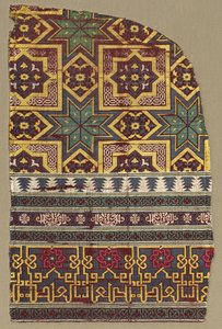 Fragmento colgante de la Alhambra con bandas decoradas, 1300s de Unbekannt