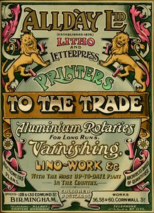 Allday Ltd - anuncio, 1907