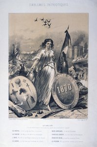 Alegoría de emblemas patrióticos franceses, 1870 de Unbekannt