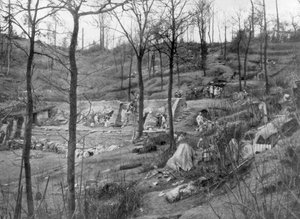 Puesto de mando aliado en el Monte Kemmel cerca de Ypres, Bélgica, 23 de abril de 1918 de Unbekannt