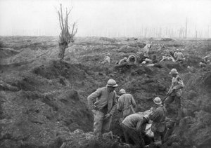 Tropas aliadas, 31 de julio de 1917 en el Canal Yser, Bélgica, 1926