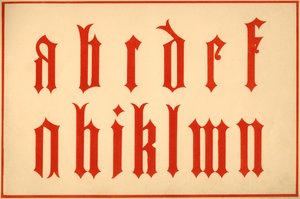 Alfabeto, letras a-n, minúsculas de Unbekannt