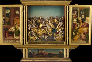 Retablo con escenas de la vida de la Virgen, alemán, 1548 de Unbekannt
