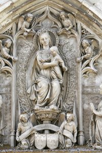 Capilla del castillo de Amboise tímpano: Virgen y niño, Amboise, Francia de Unbekannt