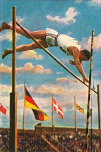 Saltador con pértiga estadounidense Sabin Carr, 1928