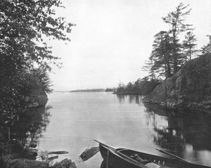 Entre las Mil Islas del río San Lorenzo, Canadá, c1900