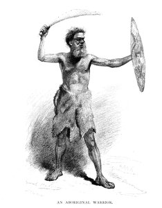 Un guerrero aborigen, 1886 de Unbekannt