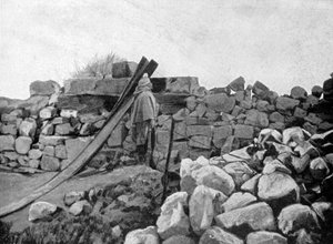 Un soldado argelino de guardia, Artois, Francia, 1915