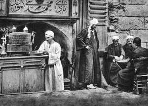 Una casa de café árabe, El Cairo, Egipto