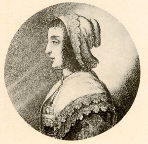 Una mujer inglesa con cofia y pañuelo adornado con encaje Vandyke, 1640, 1937 de Unbekannt