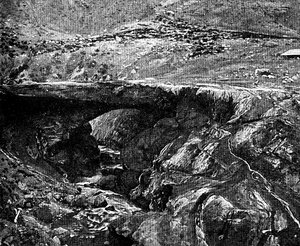 Un puente inca, Perú, 1895 de Unbekannt