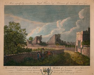 Vista Interior de la Muralla de la Ciudad de Newcastle upon Tyne, c1760-90