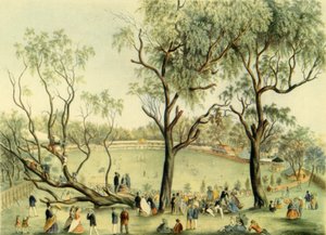 Un XI de Inglaterra contra XXII de Victoria en Melbourne, 1864 de Unbekannt