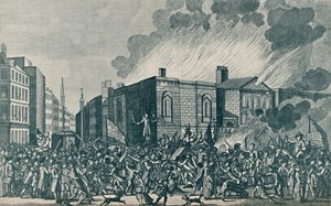Representación exacta del incendio, saqueo y destrucción de Newgate por los alborotadores